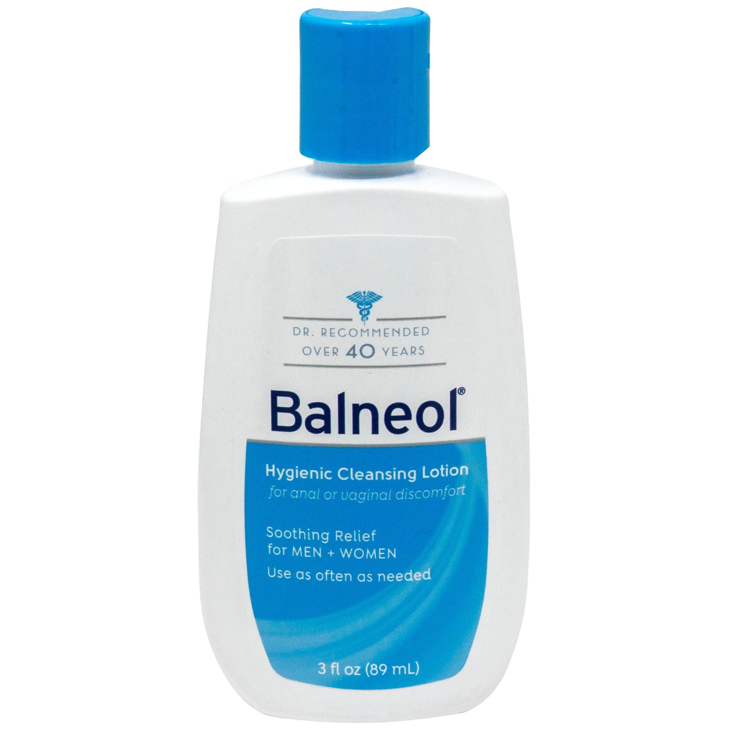 BALNEOL Cleansing Lotion, Cleans, Soothes & Moisturizes, Relieves Anal & Vaginal Irritation & Itching, Non-Greasy, Safe for Pregnancy, Post-Partum, Diarrhea & Hemorrhoids, 3oz, Pack of 1