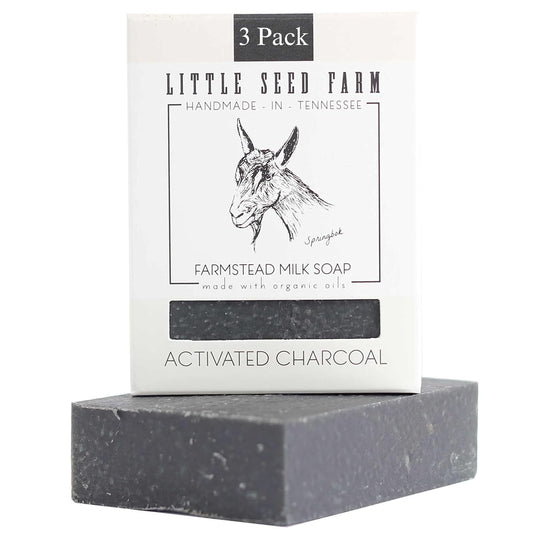 Little Seed Farm Organic Goat’s Milk Soap – 3 Pack of Rosemary Mint Exfoliating Body Bars – Natural, Handmade, Cruelty Free – Energizing and Toning Scrub – Suitable for Sensitive Skin, Net Wt. 4.75oz