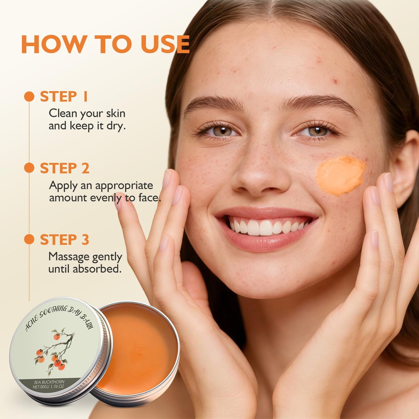 Organics Acne Killer Day Balm 2.0 – Natural Botanical Acne Treatment for Face, Body & Back | Reduces Pimples, Blackheads & Redness | Balancing, Hydrating