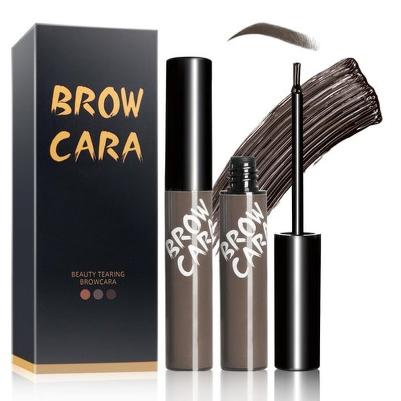 Tattoo Peel Off Eyebrow Gel Tint - Brow Gel With Eyebrow Stencils, Long-lasting Waterproof Transfer-proof Eye Brow Tinting Kit For Fuller & Defined Looking Brows (Gray Brown, 1 PCS)