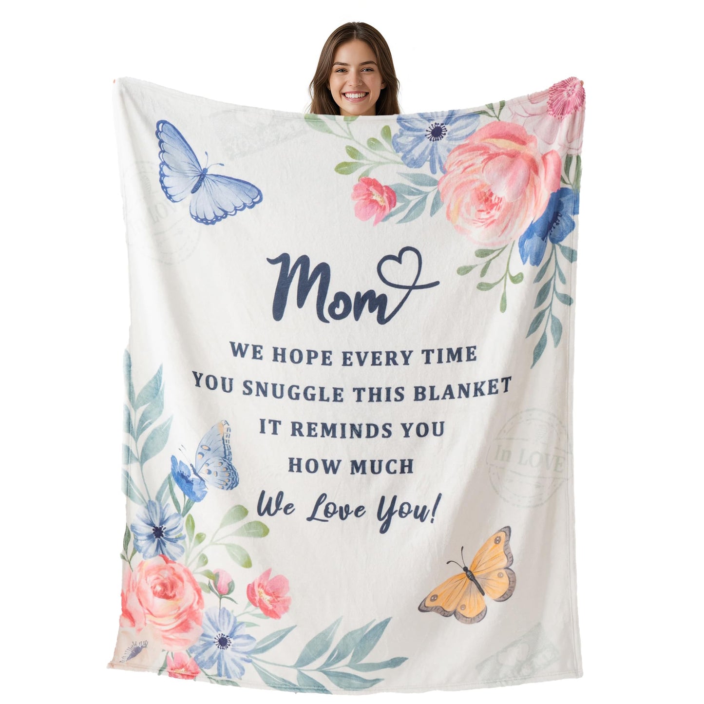 Battilo Mom Blanket, to My Mom Gifts Blankets, Mother Day Blankets Gifts from Daughter Son, Super Soft Flannel Throw Blanket for Bed Couch Mom Day Birthday Gifts(50 x 60 in)