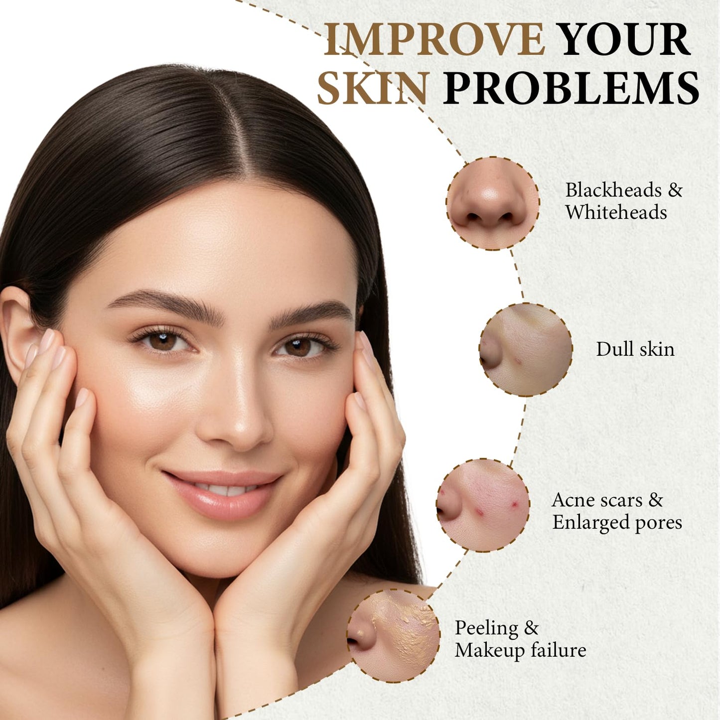 Glow Rice Peeling Ampoule, Soft Exfoliating Face & Body, Peel Shot Glow Scrub, Remove Dead Skin Cells Serum, Gentle Hydrating Formula for All Skin Types, 30ML