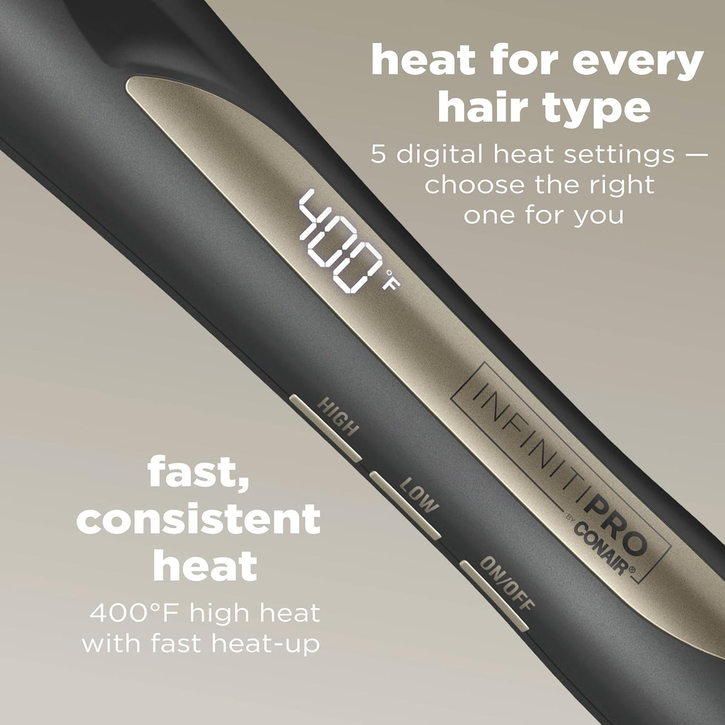 Tourmaline Ceramic Tapered Curling Wand - 1 1/4" to 3/4" for Beachy Waves