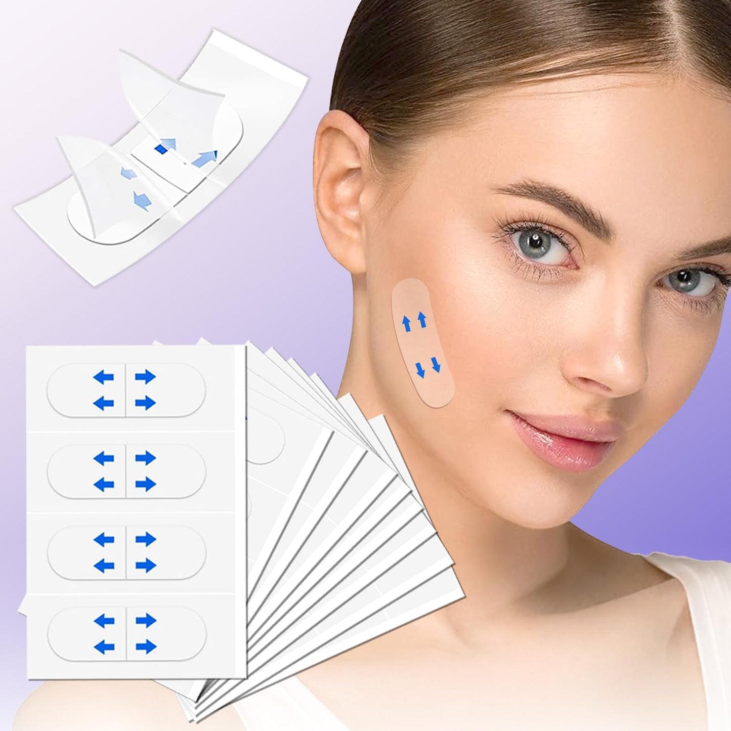 NBF Face Lift Tape, 120PCS Face Tape Lifting Invisible-XXL-120ZZ