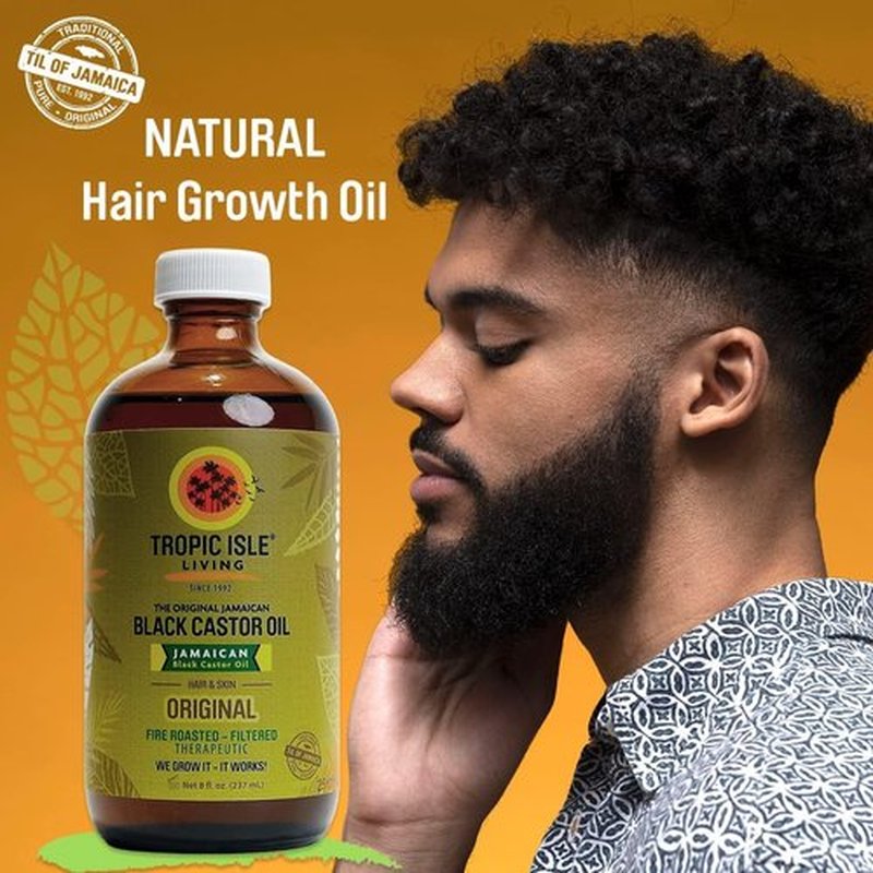 Tropic Isle Living Jamaican Black Castor Oil 8oz "Pack of 2"