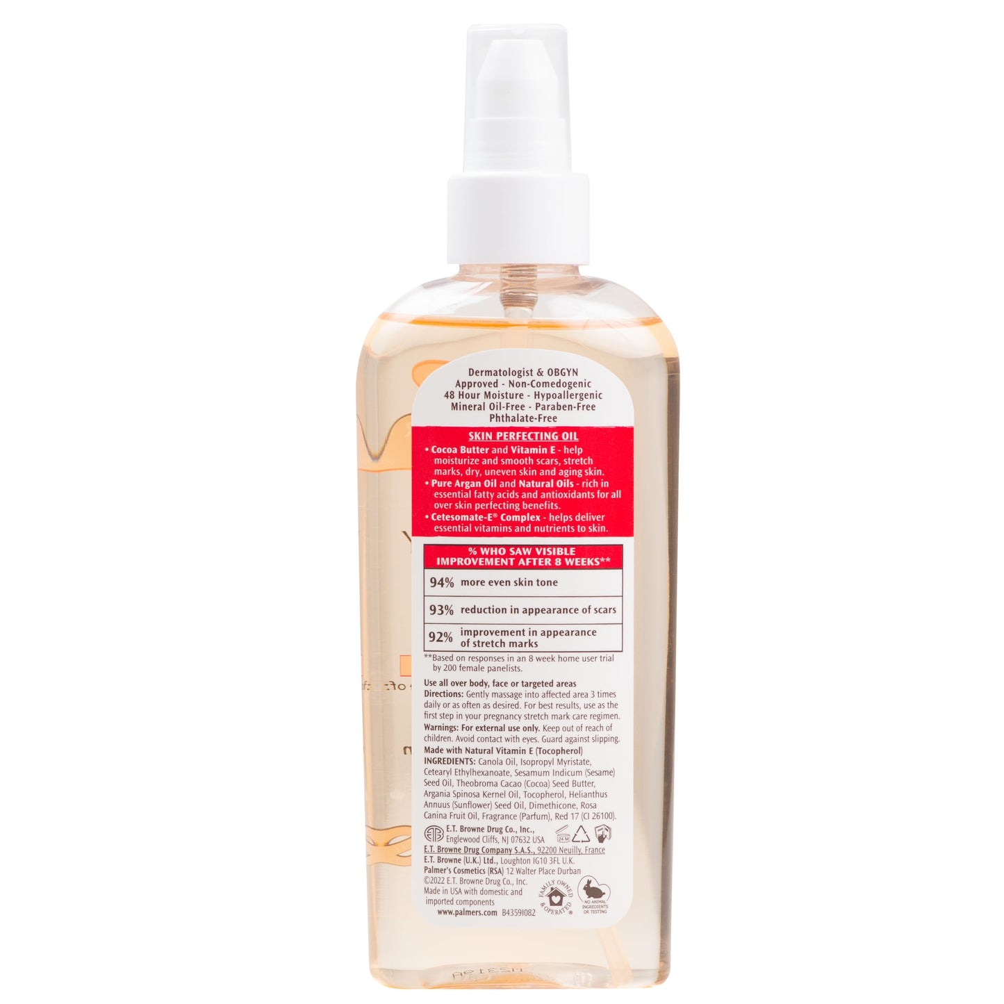 Palmer's Cocoa Butter Formula Skin Therapy Moisturizing Body Oil with Vitamin E, Rosehip Fragrance, 5.1 Ounces (Pack of 6)