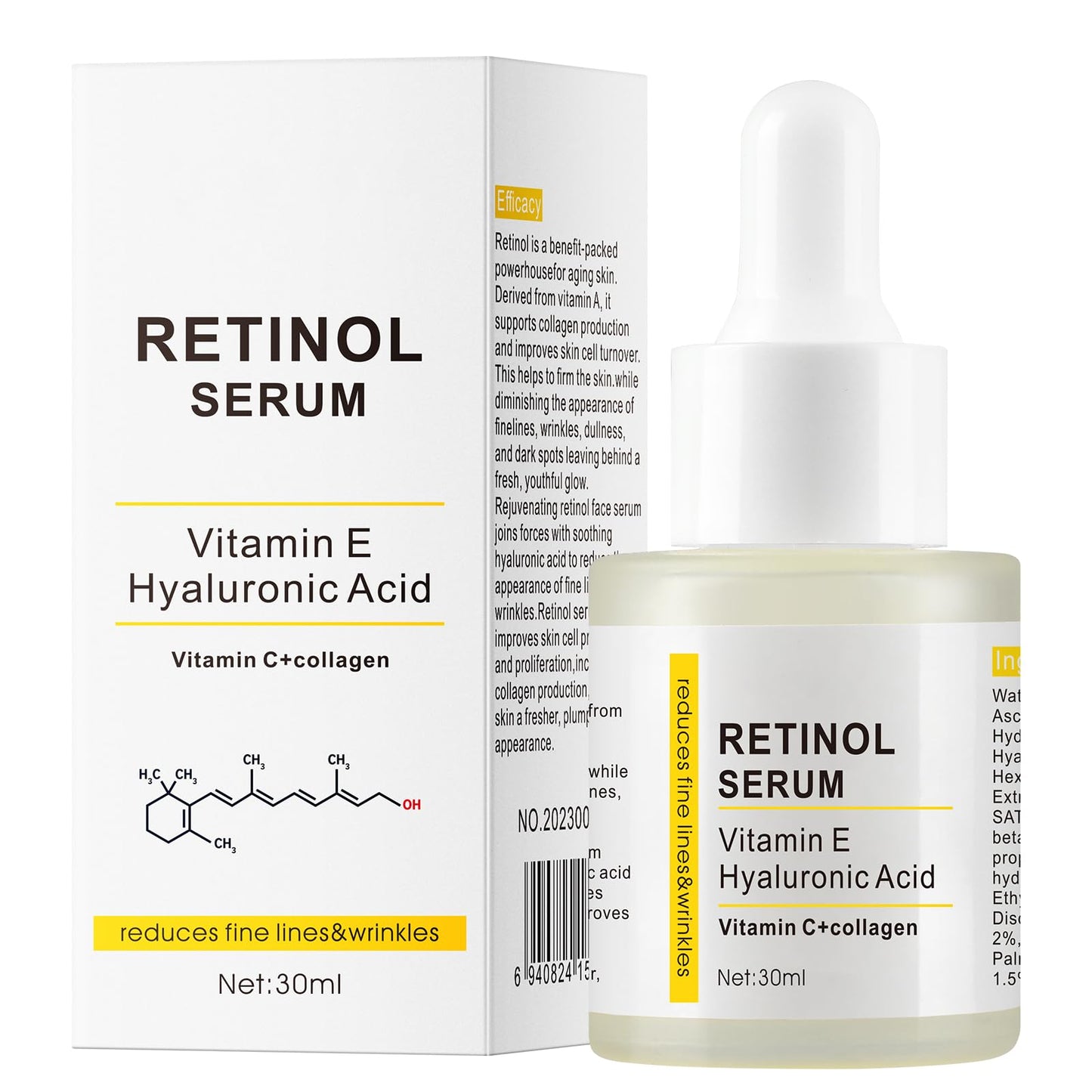Retinol Face Serum Serum For Face,Hydrate Facial Skin Care Serum for All The Skin Type 30ml