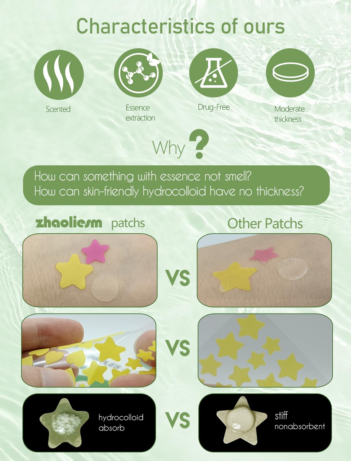 138 Count Star Pimple Patches for Face, Invisible Acne Patches, Cute Stars Zit Covers for Skin Care, Heart Shaped Hydrocolloid Spot Stickers Contain Centella Asiatica, Tea Tree Oil, Salicylic Acid