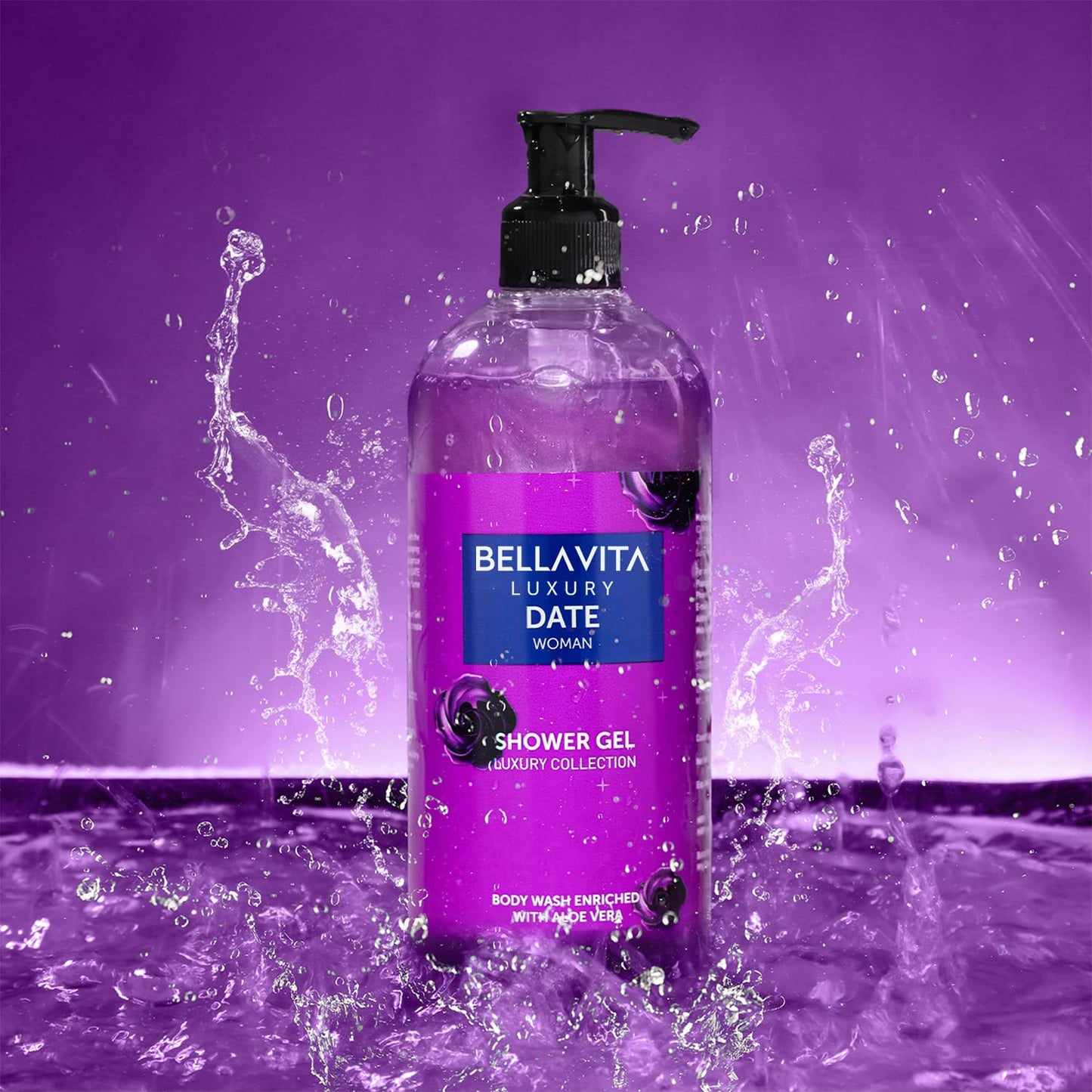 Bella Vita Luxury Date Woman Body Wash Shower Gel for Women | 500ml | Deep Cleansing, Hydrating & Moisturising with Aloe Vera Extract | Softer, Smoother Skin | Suitable for All Skin Types
