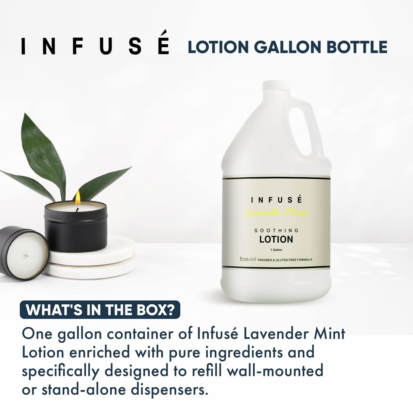 INFUSÉ Lavender Mint Hotel Body Lotion, Gallon Refill, 1 Gallon