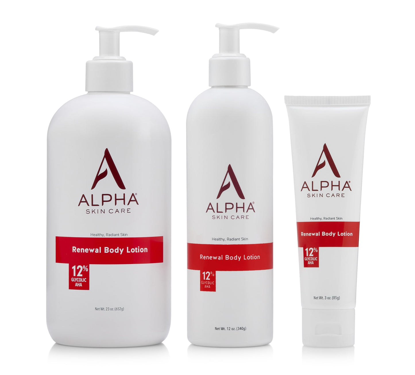 Alpha Skin Care Revitalizing Body Lotion, 12% Glycolic AHA, Simple & Effective Daily Moisturizer Hydroxy Acid, Hydrates & Exfoliates for Soft, Smooth Skin, Anti-Aging, Travel Size, 3 Oz