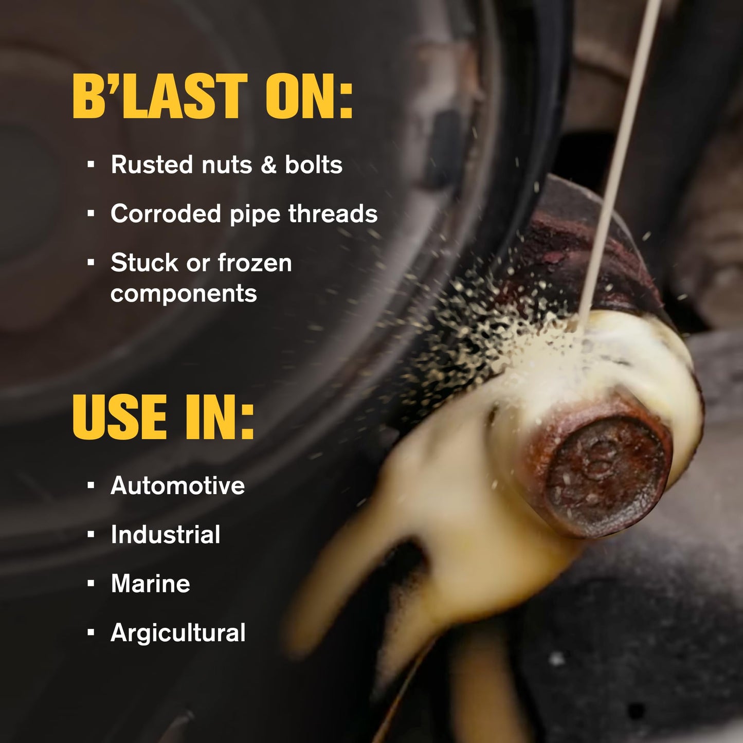 PB Blaster Penetrating Oil Spray, 11 oz Aerosol Cans (6-Pack) – Rust Remover & Bolt Loosener for Stuck Nuts, Bolts & Rusted Parts – Penetrating Catalyst for Automotive & Mechanical Use