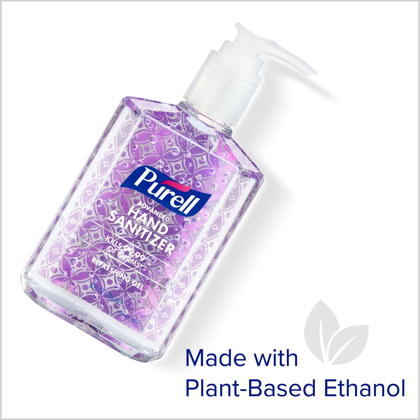 Purell Advanced Hand Sanitizer Refreshing Gel Design Series, Clean Scent,Clear, 8 Fl Oz Pump Bottle (Pack of 4), 9652-06-ECDECO