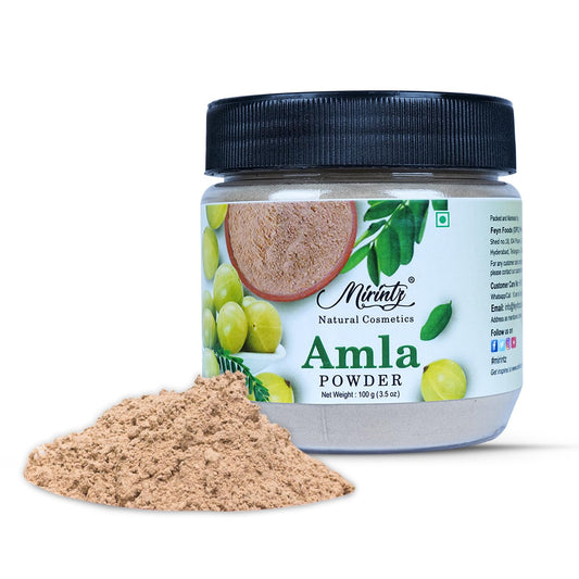 Mirintz 100% Natural Amla Powder | (100 gms) Indian Gooseberry (Amalaki) Powder Herbal Supplement | Amla Dry Rich in Vitamin C Powder for Face & Hair | Amla Powder Ayurvedic Support for Healthy Hair