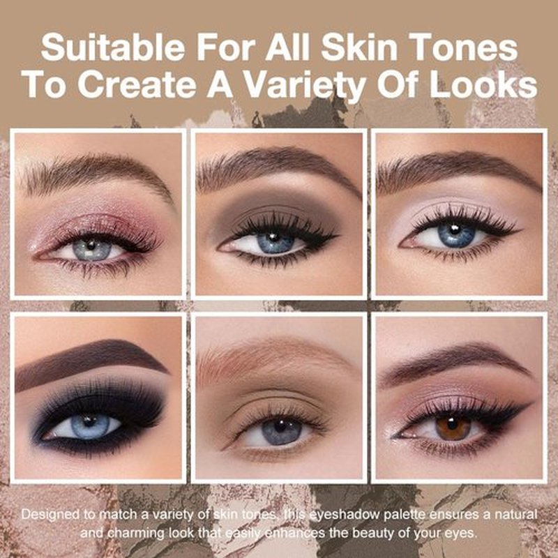 Kaely 6 Color Mini Neutral Eyeshadow Palette Makeup, Highly Pigmented Eye Shadow Palette Waterproof, Natural Matte Shimmer Eye Shadow Palette, paleta de sombras de ojos, Vegan & Cruelty-free, 06