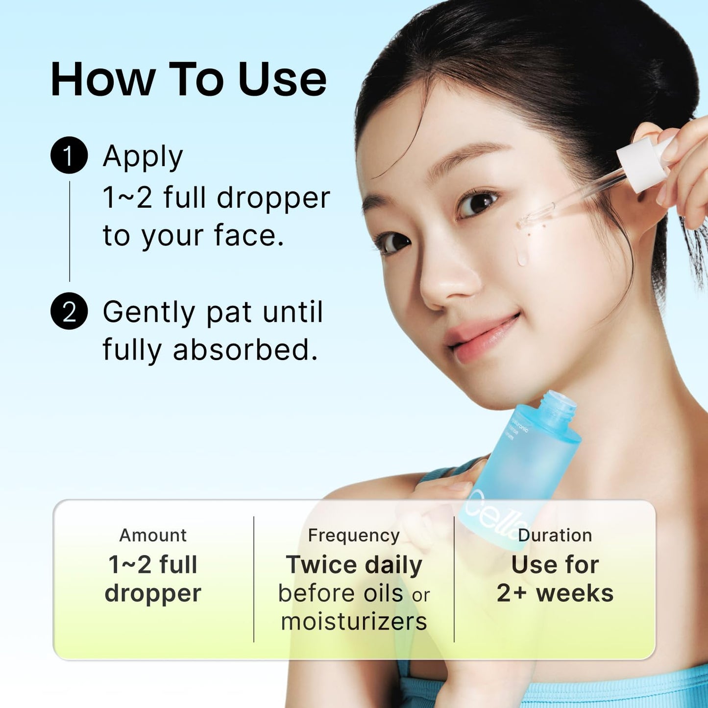 Celladix Hyaluronic Intense Serum – 95% Pure Hyaluronic Acid with Jeju Deep Sea Water & Peptides – 100 Hours of Hydration, Gentle Soothing Care for Radiant Skin – Korean Skincare, 1.69 Fl Oz