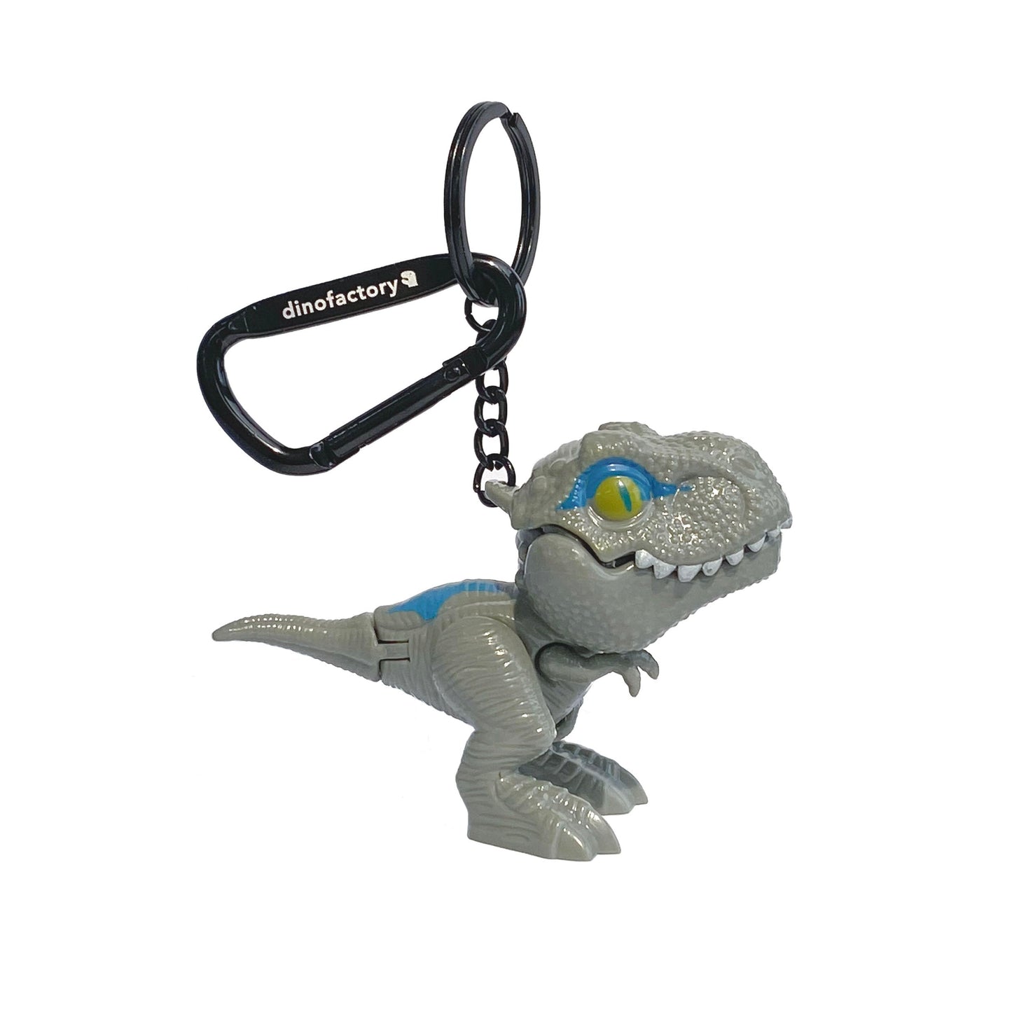 dinofactory Trex dinosaur Key Chain 2 inch Carabiner Clip (GREEN)