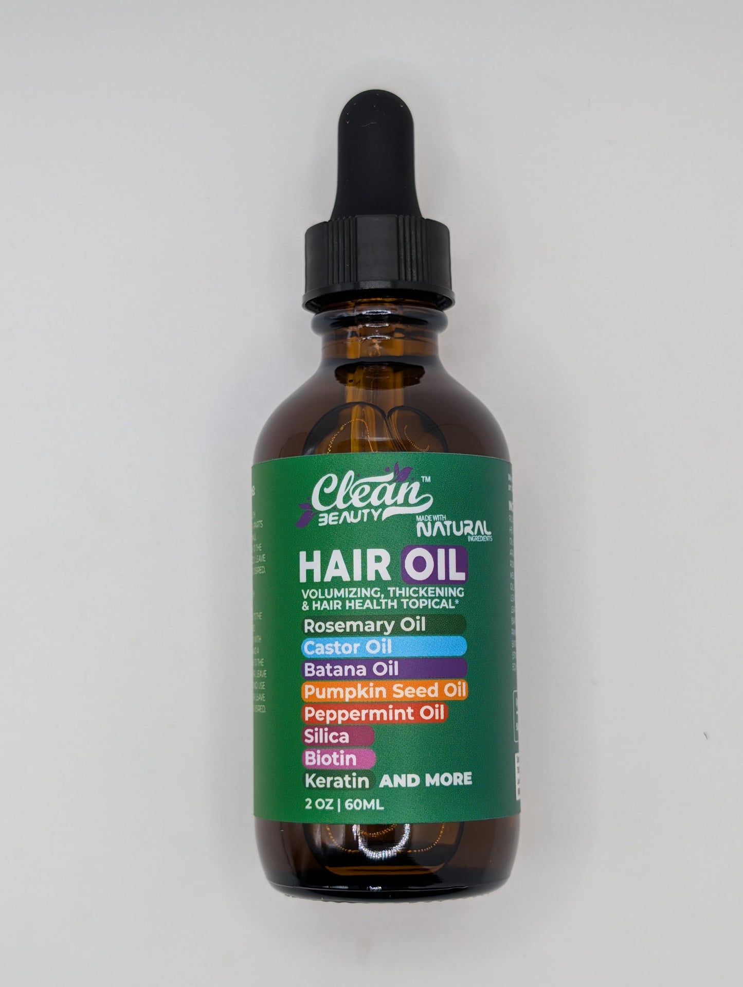 Clean Beauty Rosemary Hair Oil For Growth with Castor Batana Pumpkin Seed Peppermint Silica Biotin Collagen Keratin Saw Palmetto Horsetail Tea Tree Vit E Aloe Vera Jojoba (2 Pack)