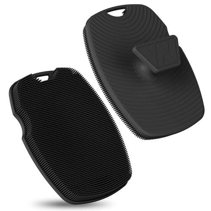 Zinc Infused - Silicone Body Scrubber,Exfoliating Body Scrubber for Sensitive Skin, Sustainable Shower Scrubber for Body, Body Scrubber for Shower and Body Care Routine - Black