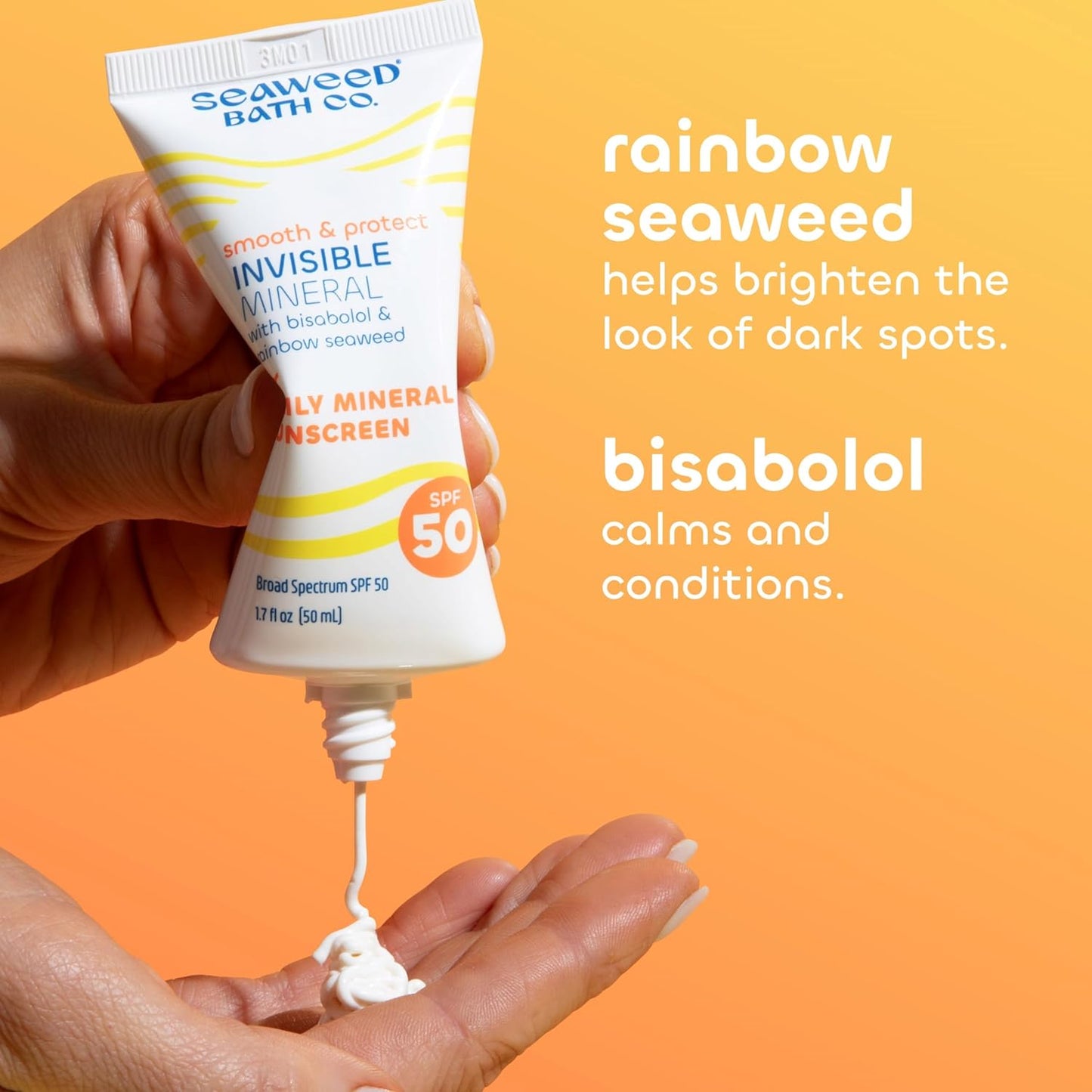 SPF 50 Zinc Oxide Face Sunscreen Gel - Unscented Lightweight Facial Moisturizer, 1.7 Oz