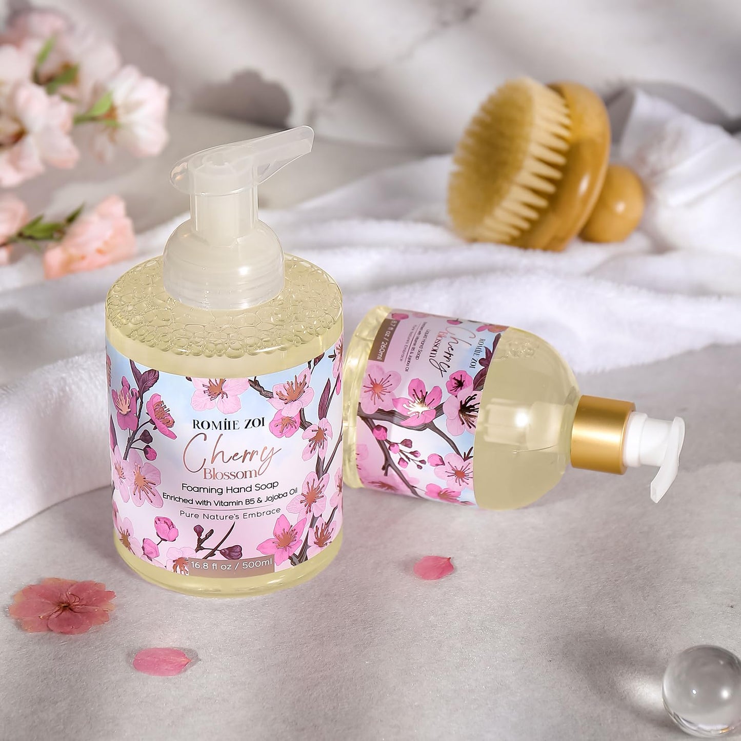 ROMIIE ZOI Foaming Hand Soap with Gift Box - Cherry Blossom - 500 ML/ 16.8 FL. OZ