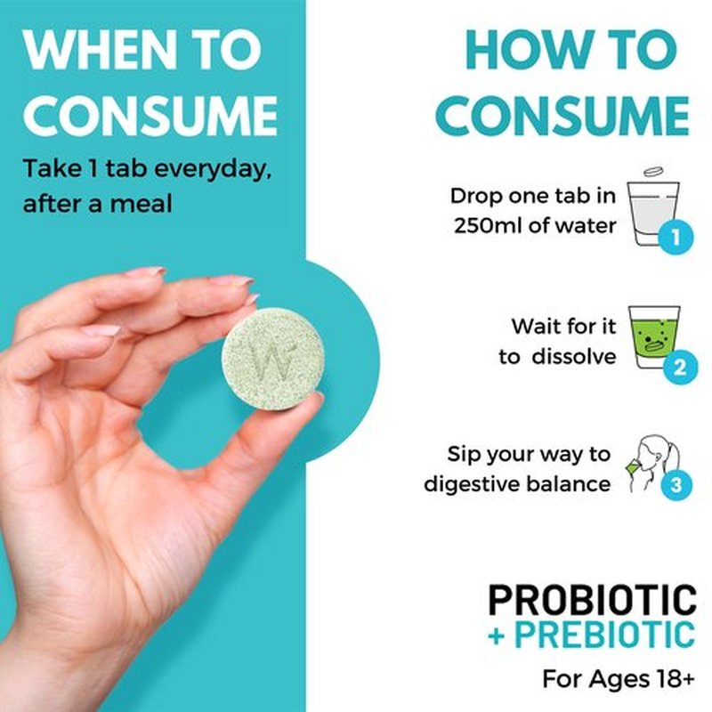 WELLBEING NUTRITION Daily Probiotic + Prebiotic| Plant Based |18 Billion CFU, 6 Strains for Men & Women with Organic Prebiotic Fiber for Digestion, Gut Health, Metabolism | 42 Effervescent Tabs