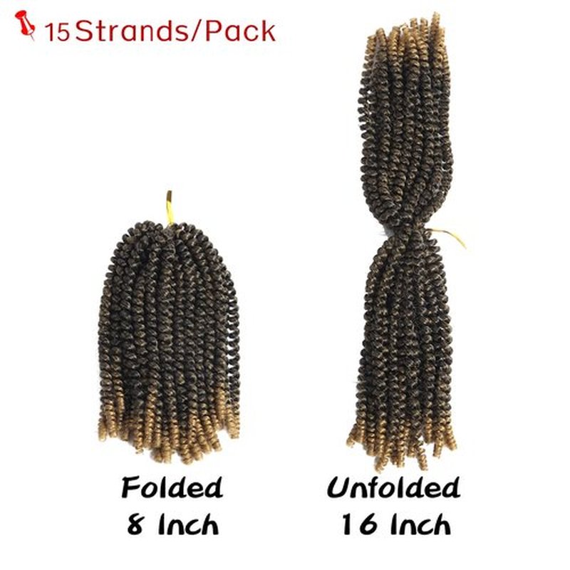 Bileaf 5 Packs Spring Twist Hair 8 Inch Fluffy Spring Twist Crochet Braiding Bomb Twist Ombre Blonde Hair Extensions for Butterfly Locs(T1B 27)