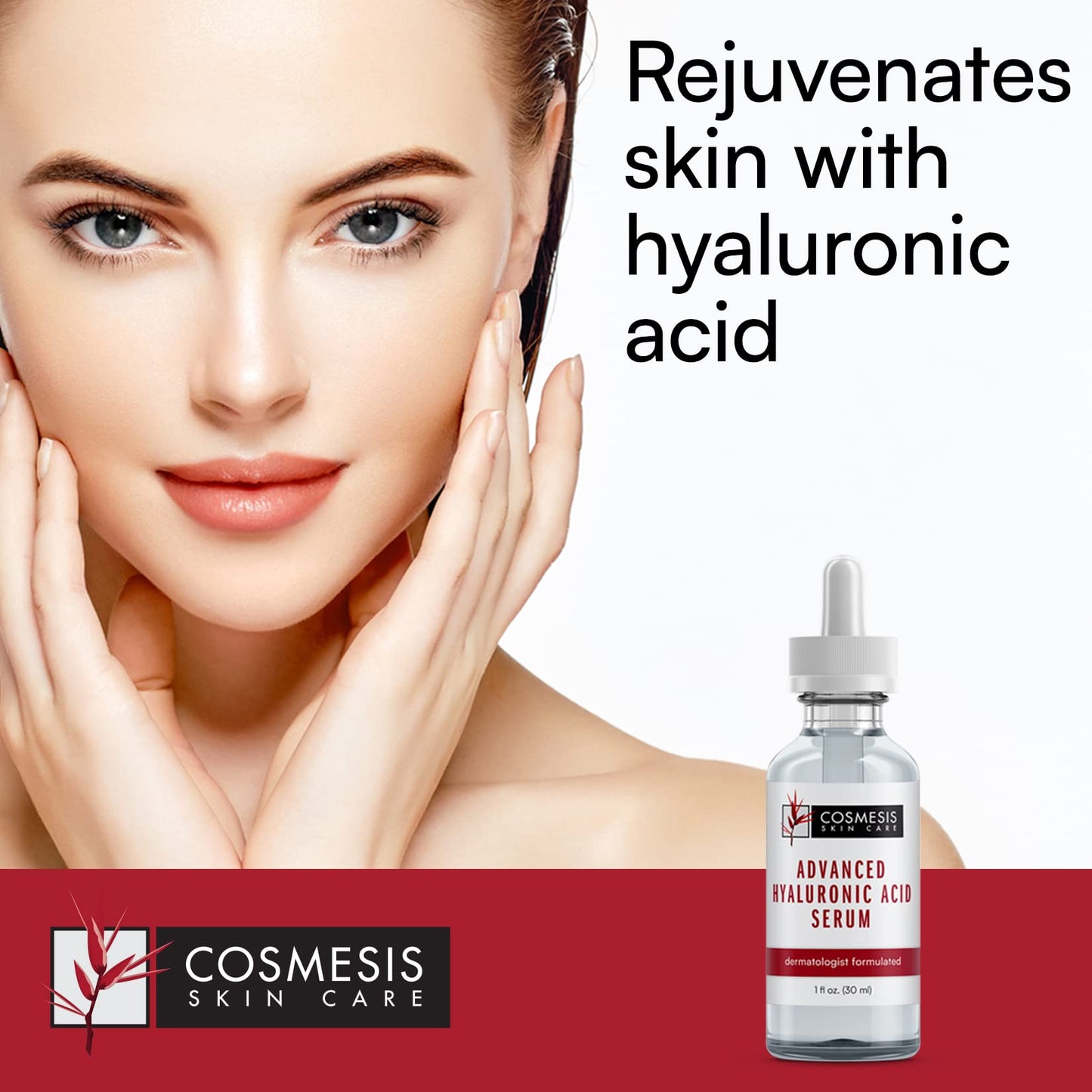 Advanced Hyaluronic Acid Serum - Hydrates & Revitalizes Skin, Reduces Fine Lines & Wrinkles, 30ml - Cosmesis