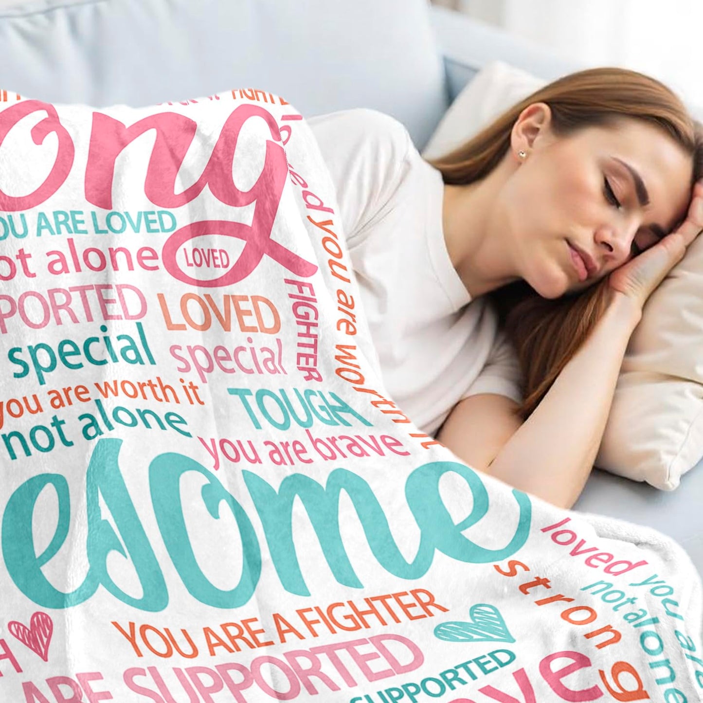 Super Soft Hug Blanket for Women 50"x60" Thinking of You Gift for Her