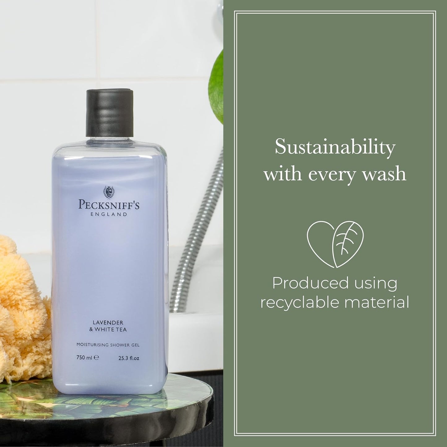 Sandalwood & Vanilla Shower Gel 750ml - Pecksniff's Classic Moisturizing Formula