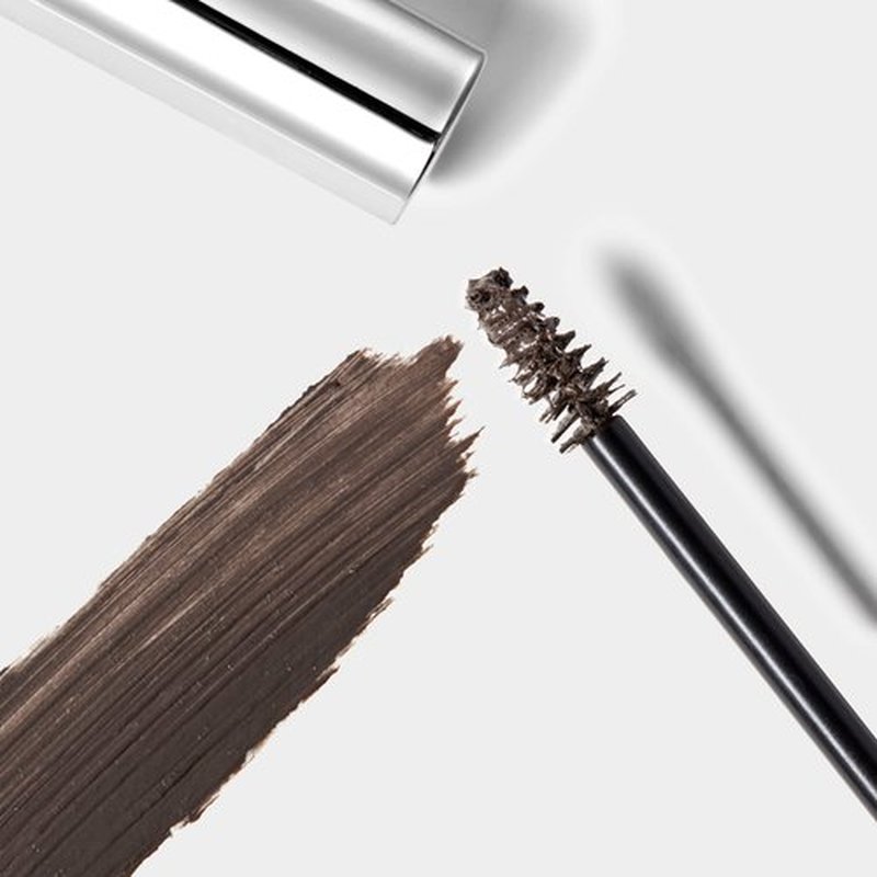 Eyeko Fluffy Brow - Shade 4 Cool Deep Brown - Fiber Enhanced Tinted Brow Gel - Volume & Hold - With Castor Oil and Vitamin E - Vegan 8ml
