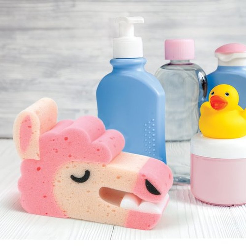 Genuine Fred Bath Biters, Children's Bath Sponge, Llama