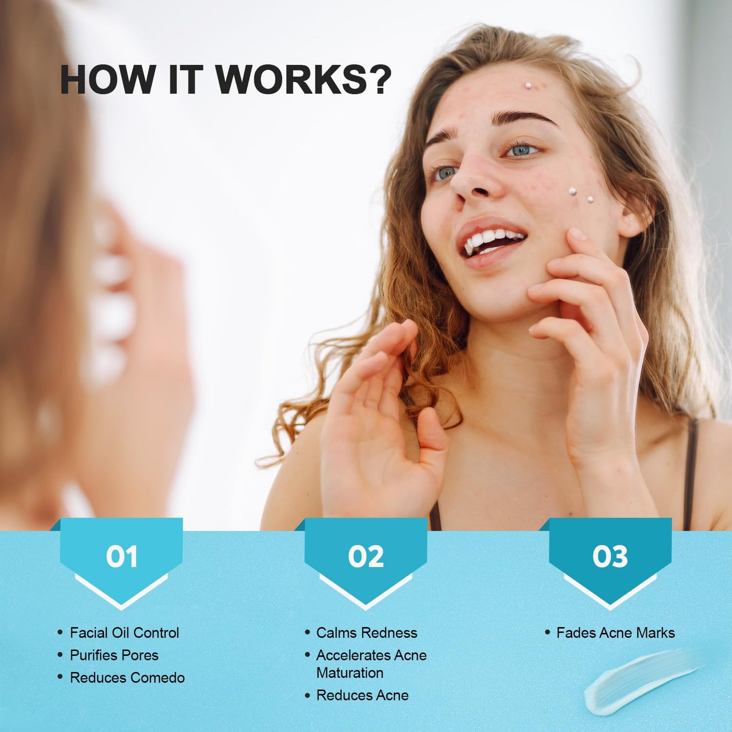 Acne Pimple Spot Treatment Cream: Cystic Hormonal Breakouts Control for Face & Back - 2% Salicylic Acid, Fast Redness Relief, Fades Blemishes & Post-Acne Marks, Teens-Adults, 1.8 oz