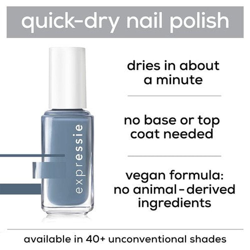 essie expressie Quick-Dry Vegan Nail Polish, All Things Ooo, Pastel Peach, 0.33 Ounce (Pack of 2)