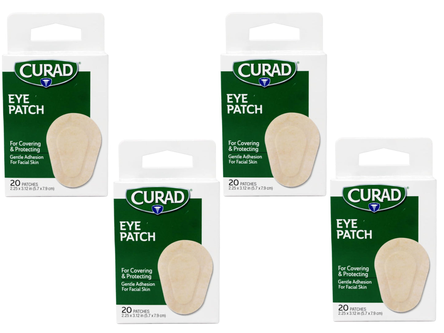 Curad Eye Patches Regular 20 Each (Pack of 4)