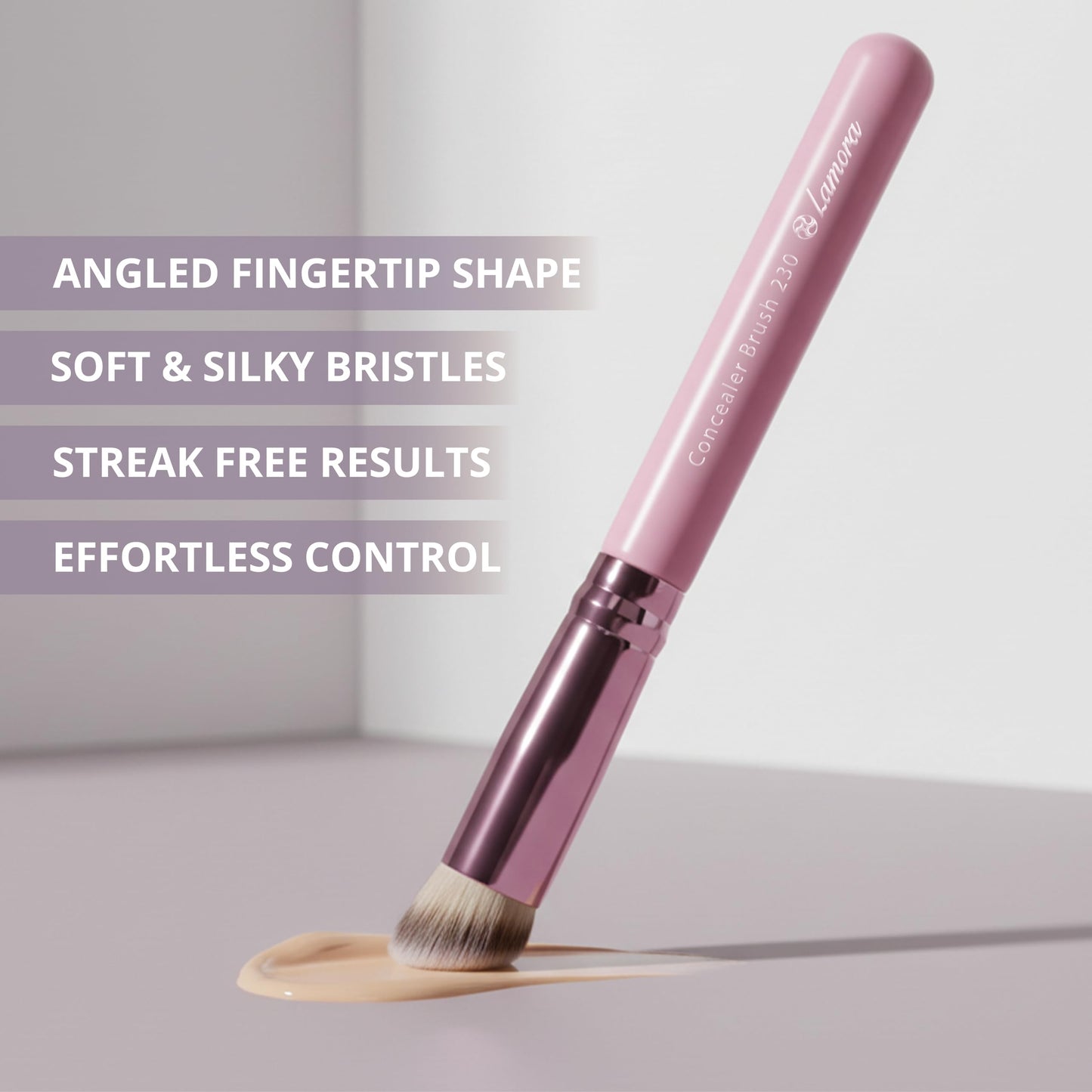 Lamora Concealer Makeup Brush - Small Angled Under Eye Nose Contour Brush
