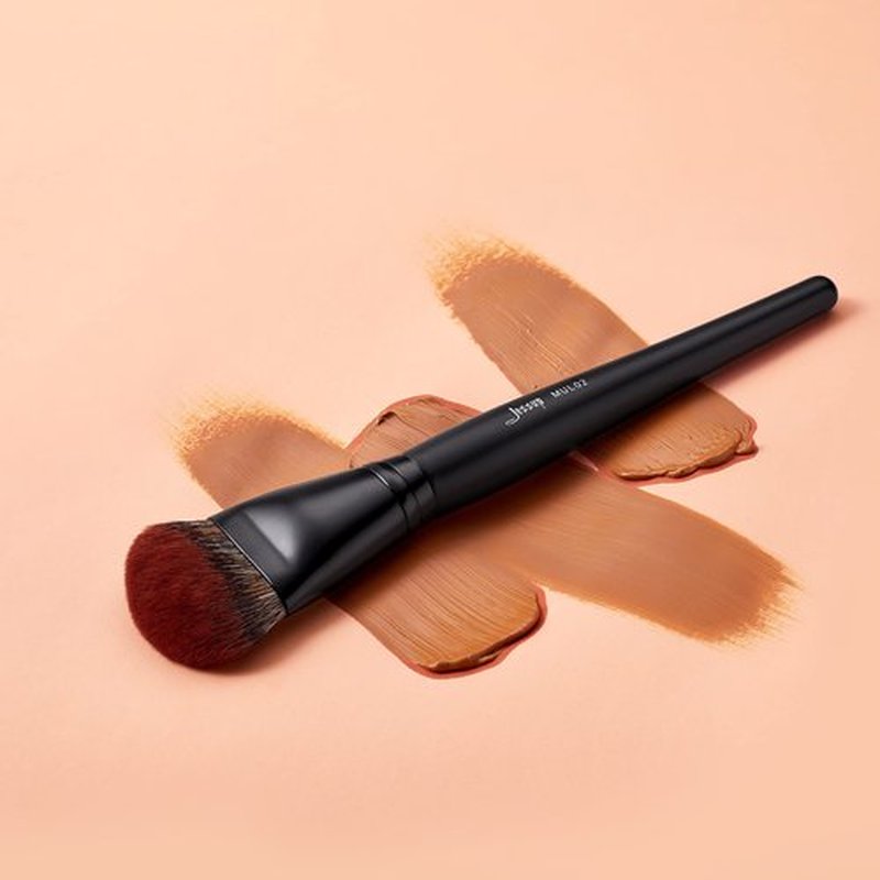Jessup Large Face Makeup Brushes 5pcs, Premium Synthetic Foundation Powder Contour Blusher Highlighter Brush, Phantom Black T273