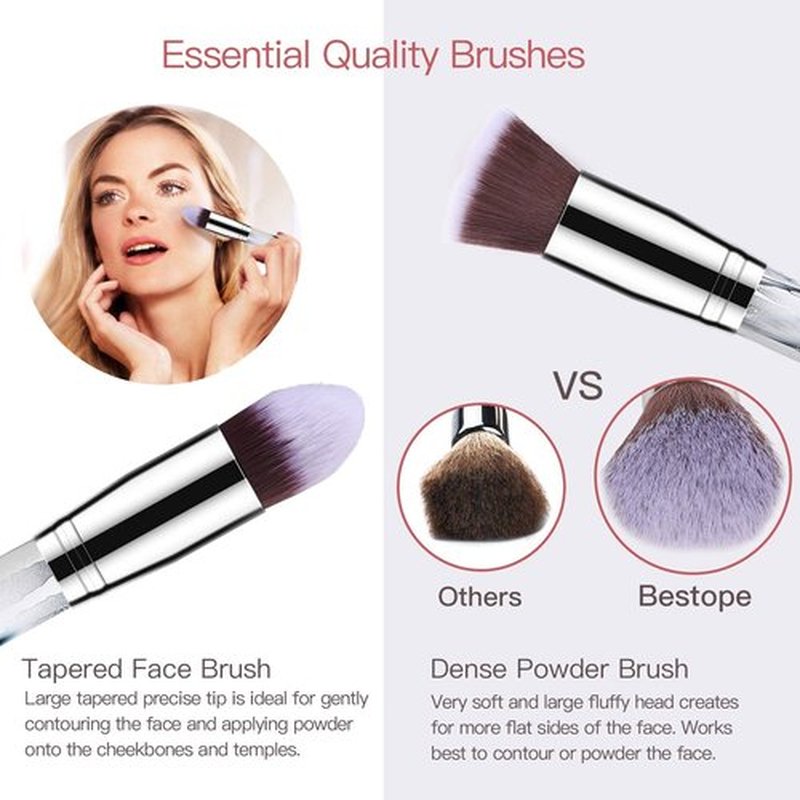 Makeup Brushes Makeup Brush Set, BESTOPE PRO Makeup Brushes Kit, 16Pcs Professional Makeup Brush Set for Eye and Face, Foundation Powder Concealers Blush Eyeshadow Brush Make UP Brushes Kit Marble