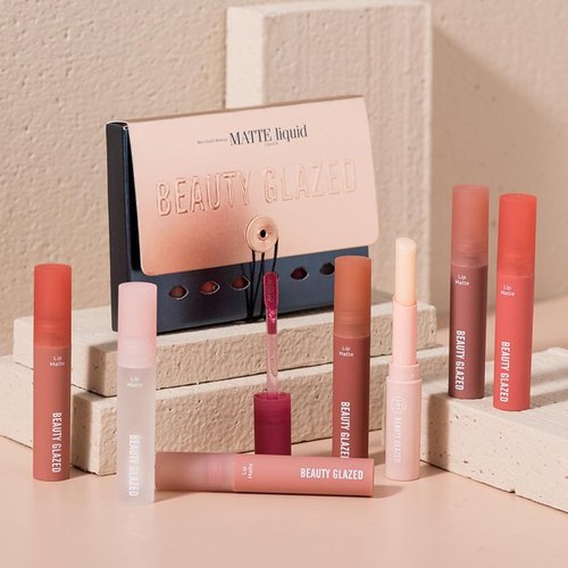 EnMart 8 Pcs Matte Liquid Lipstick Set, Beauty Glazed Lip Gloss, Lip Balm Makeup Kit, Long-Lasting Lip Oil, Waterproof Lipstick, Nude Lip Satin Tint Lip Cosmetics Sets for Women, Liquid Matte Lipstick