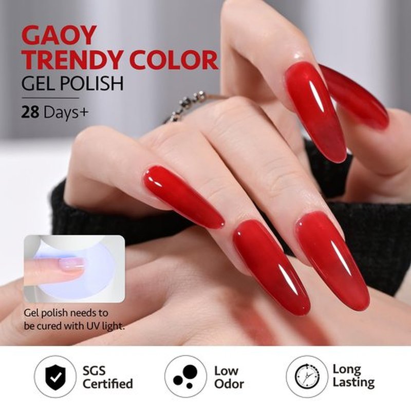 GAOY 23 Pcs Gel Nail Polish Kit, Fall Colors UV Gel Nail Polish Set with Glossy & Matte Top Coat and Base Coat for Nail Art Home DIY Gel Nail Kit