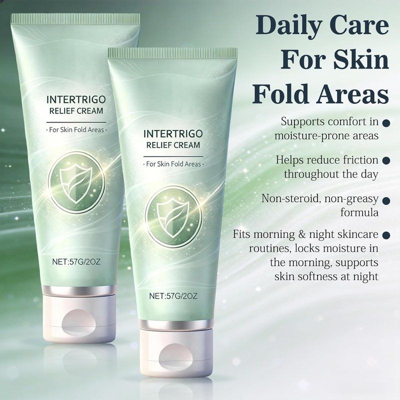 Intertrigo Relief Cream - Soothes Irritated Skin & Supports Comfort | Moisture Management (2-Pack)