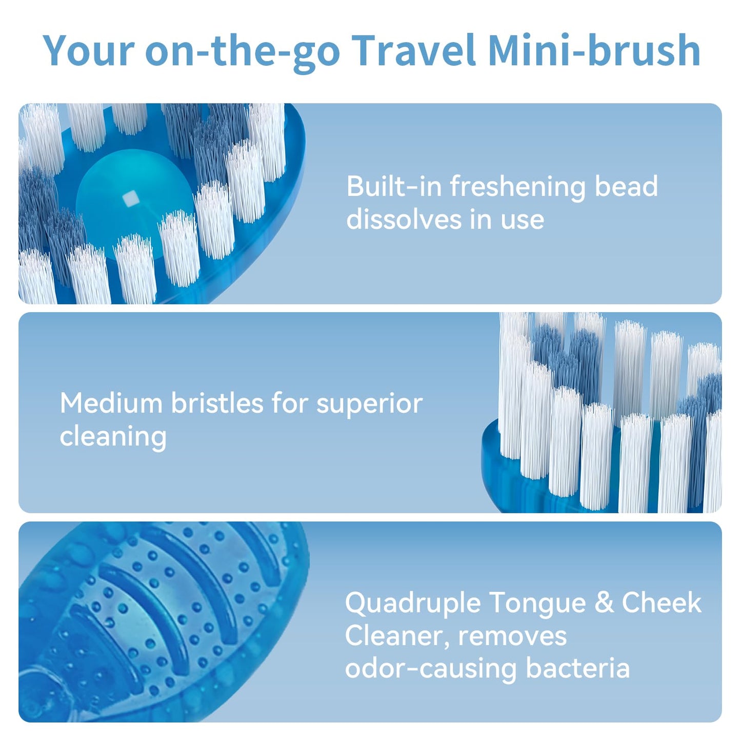 Kucbraly 40 Count Disposable Mini Travel Toothbrushes Individually Wrapped, 5 in 1 Pre-Pasted Mini-Brush+Floss+Pick+Tongue Scraper, On The Go Toothbrush with Freshening Bead, Coolmint