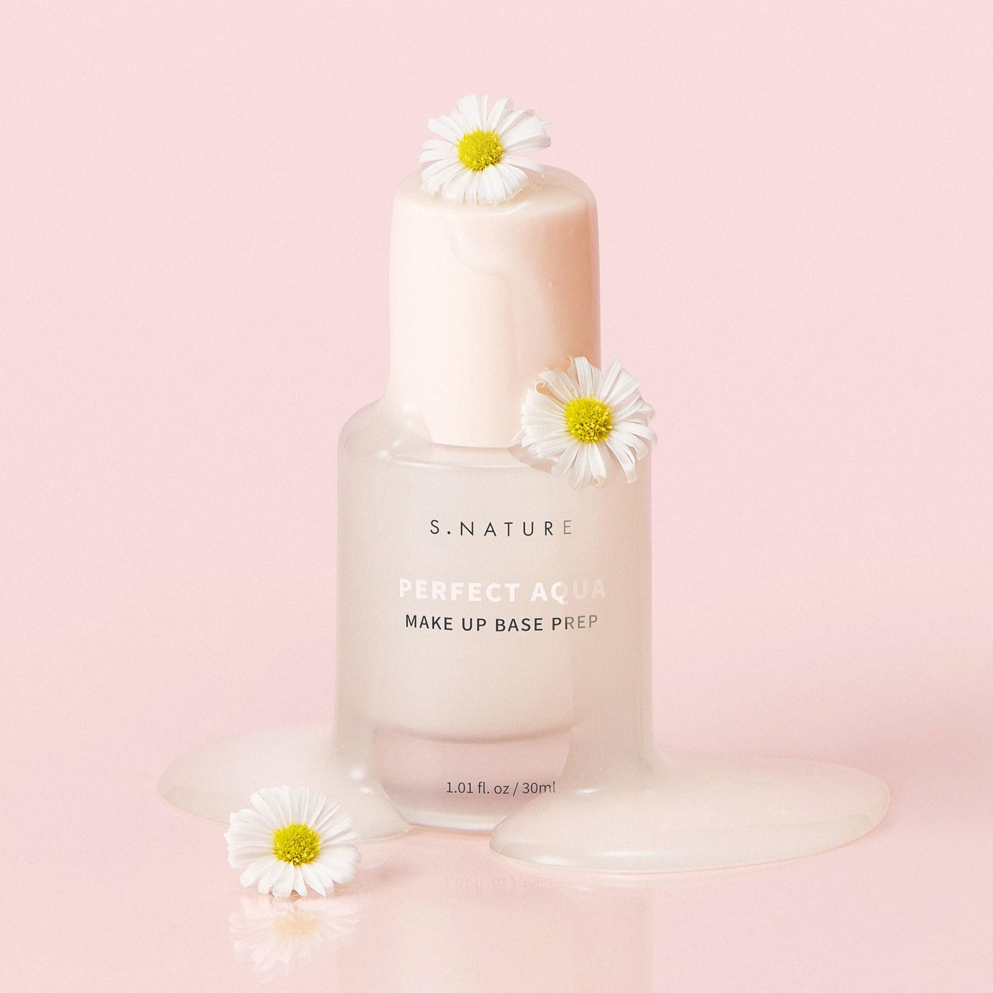 S.NATURE PERFECT AQUA MAKE UP BASE PREP 30MLㅣSerum Texture & Hydrating Face Primer, Korean Primer, Vegan, Skin Flawless and Glowing without Clogging Pores, 24 hours Long Lasting ㅣ1.01 Fl Oz