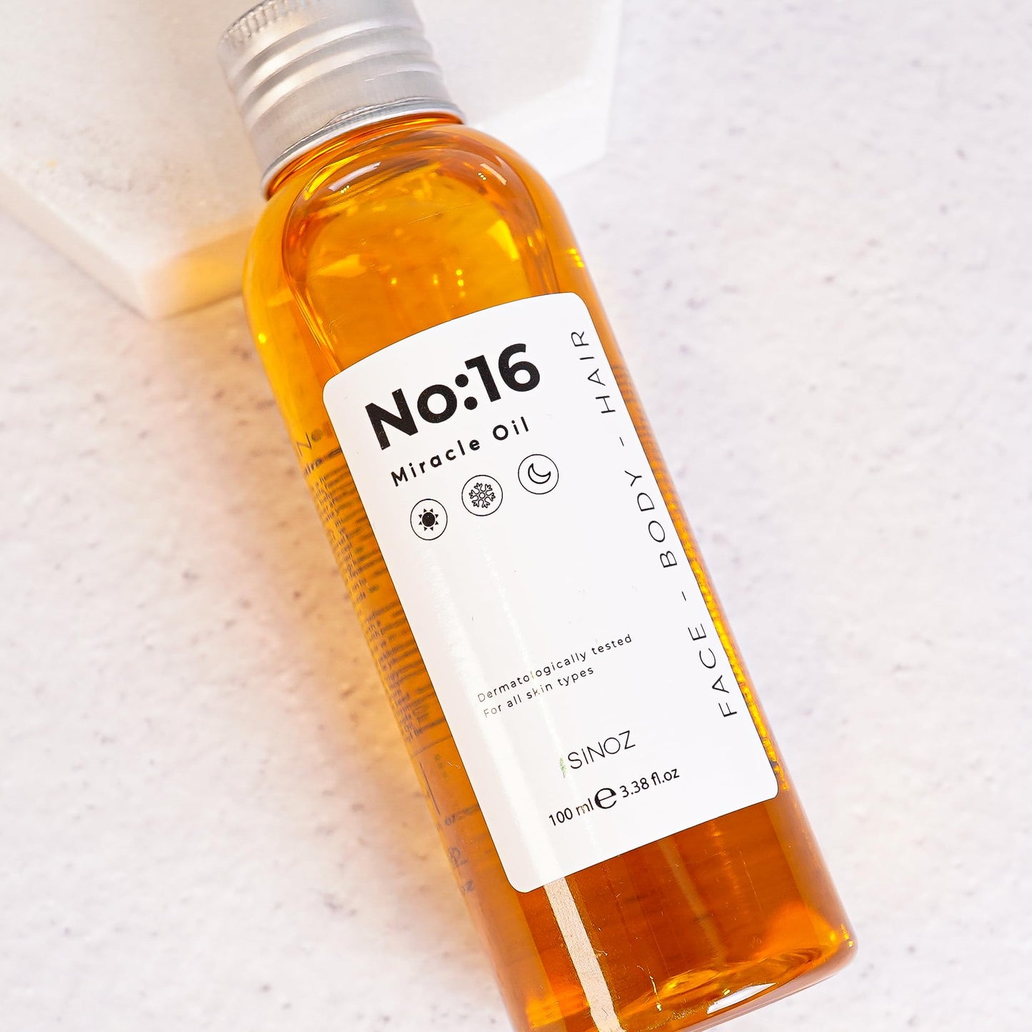 Sinoz No:16 Miracle Oil | Multi-Purpose Nourishing Oil for Face, Body & Hair | With 16 Botanical Oils | Restores Dry Skin & Adds Shine to Hair | 100 ml