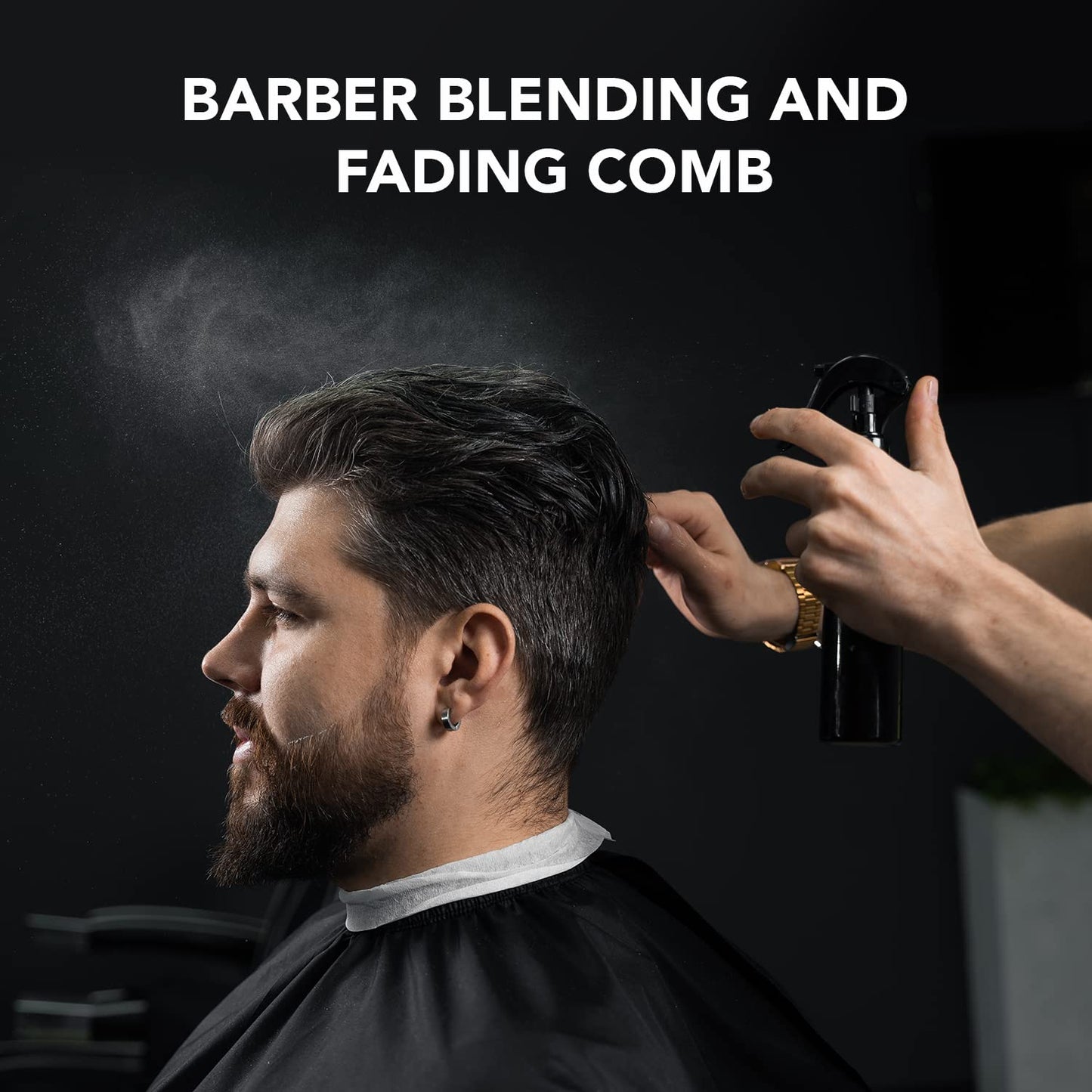 Gentlemen Republic Combs for Fades, Blending and Men's Hair Styling - Soft Round Tips, Strong Body - Barber and At-Home Grooming Set (2pcs)