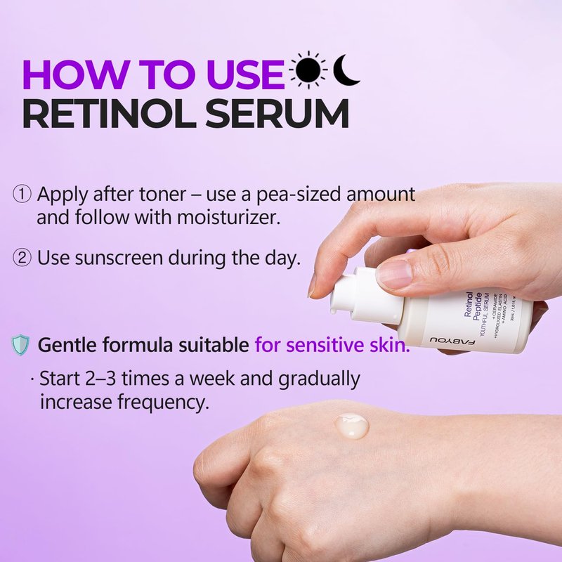 Retinol Peptide Youthful Serum - Anti-Aging Hydrating Formula for Wrinkles & Dark Spots | 1.01 fl oz
