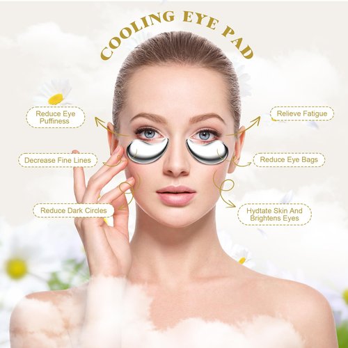 Mini Cooling Eye Pad for Puffy Eyes, Unbreakable Stainless Steel Eye Mask, Anti-Aging Hot or Cold Using for Eyes Wrinkles Puffiness Relief