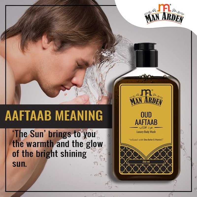 Man Arden Oud Aaftaab Luxury Body Wash Infused With Shea Butter & Vitamin E, 250ml