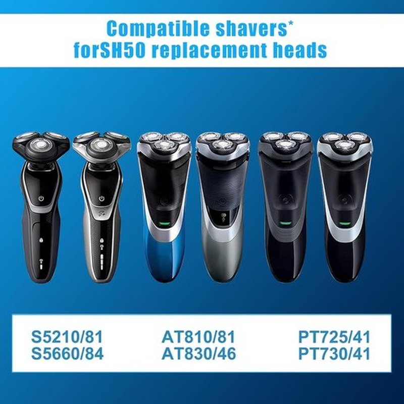 9 Pack SH50 Replacement Heads Double Blades Compatible with Replacement Ph****s Norelco 5000 Replacement Electric Shaving Head Razor Blades