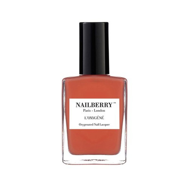 Nailberry L'Oxygéné Oxygenated Nail Lacquer | Decadence | Orange Opaque Nail Polish | UV Protected Long-Wear Nail Polish | 12-Free | Vegan | Certified Halal | Cruelty & Gluten Free | 15 ml